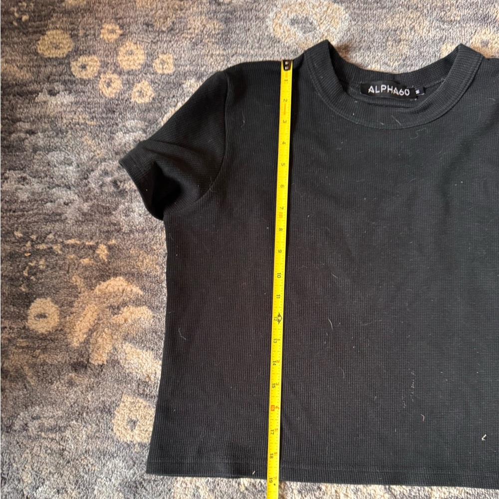 Alpha60 Cotton Women’s Black T-Shirt - Picture 3 of 6